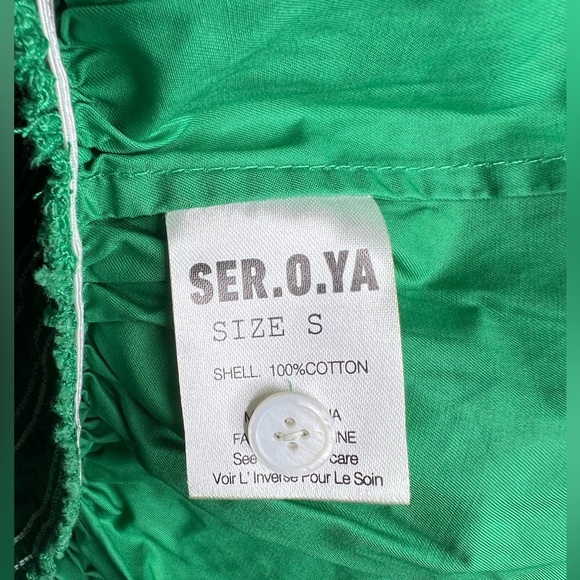 SER.O.YA Lexi Dress in Amazon Green/ Collared shirt dress - NWT SIZE Sma… - Picture 5 of 8